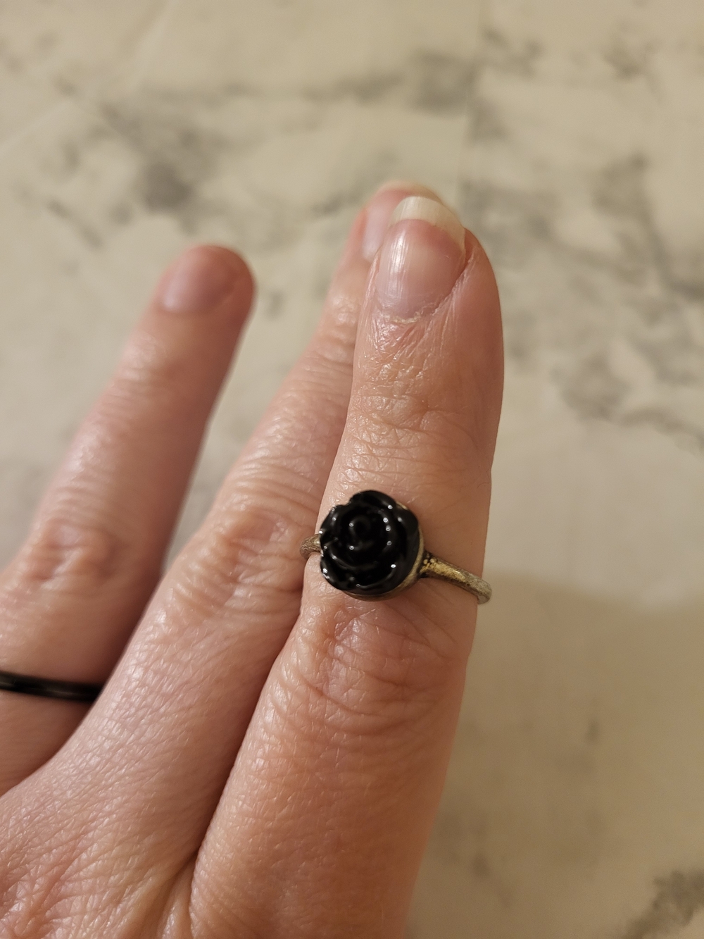 Black Rose Cocktail Ring - Women Jewelry